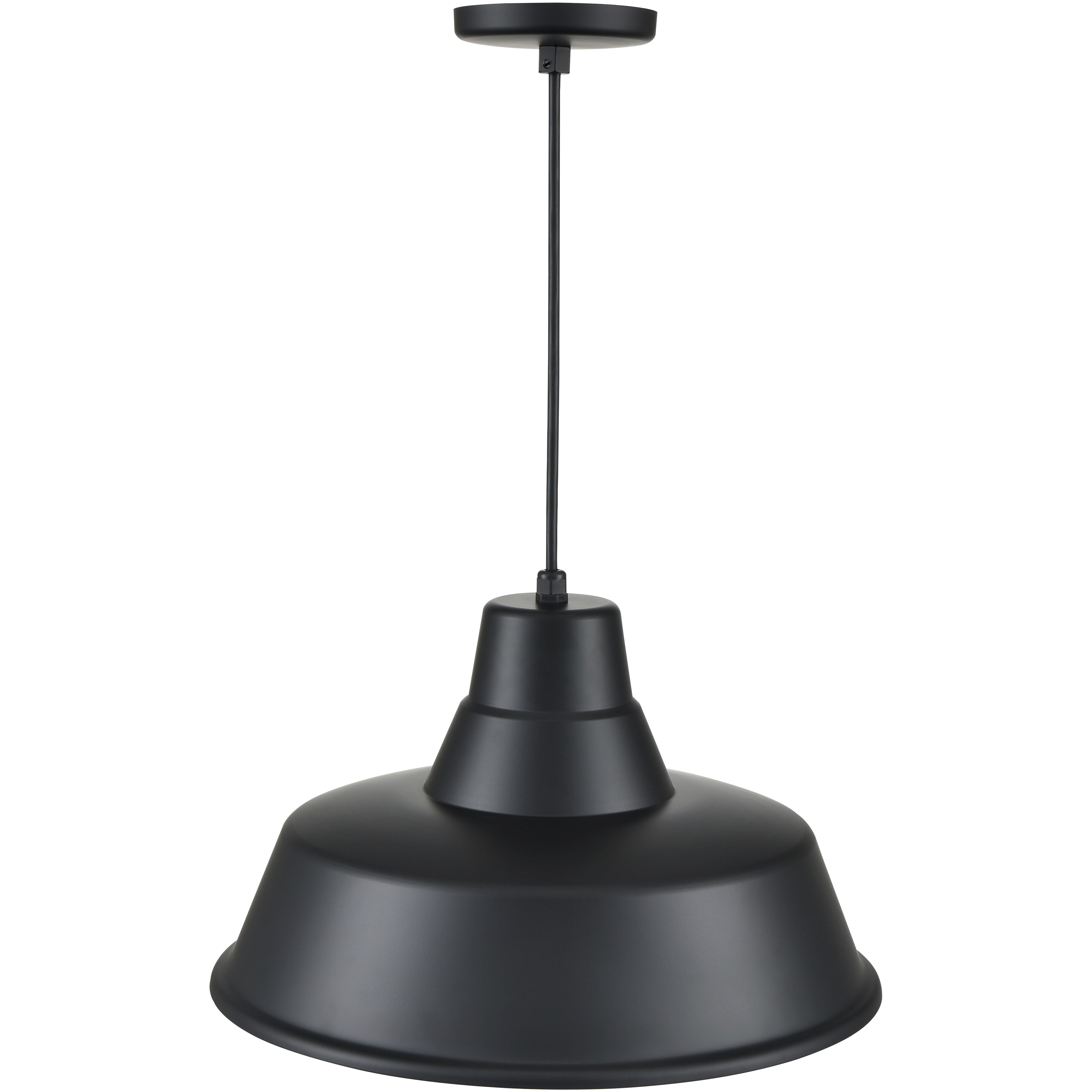 R Series 1 Light 17 inch Satin Black Outdoor Pendant